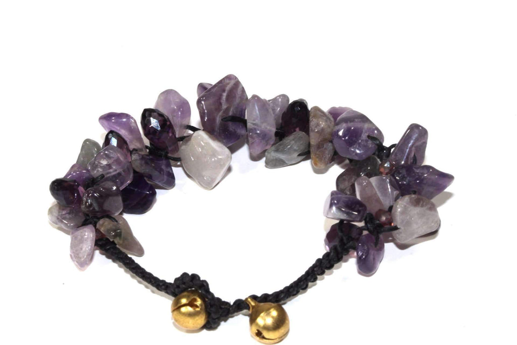 Armband van ruwe amethist