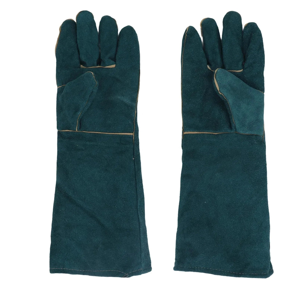 1Pair Anti-Bite Safety Gloves,Leather Green Pets Grip Biting Protective Gloves,for Catch Dog Cat Reptiles Animal,Pet Products. - Alma Nova Care