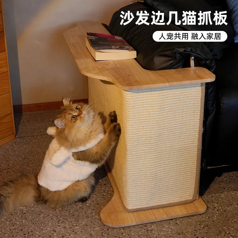 Grand griffoir pour chat, robuste et durable, avec protection anti-griffures pour canapé. Tapis de repos et de jeu à partager avec votre chat.