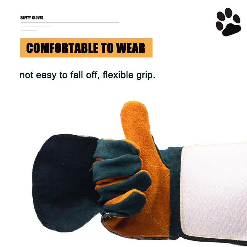 Animal Handling Gloves Extreme Heat And Fire Resistant Gloves Bite Proof Animal Gloves For Cat Dog Bird Falcon Livestock Snake