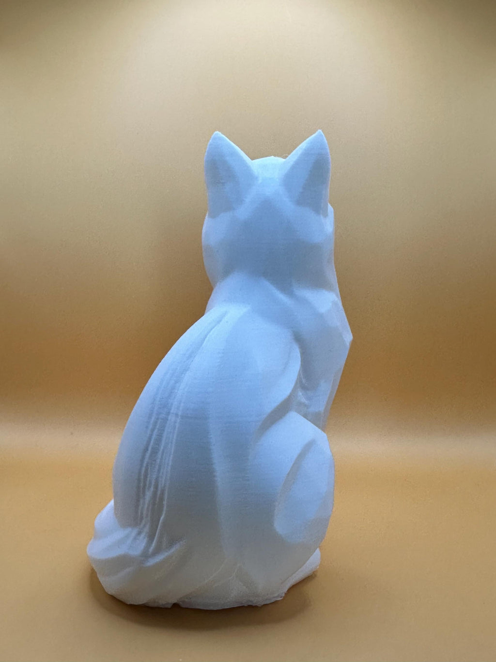 Renard décoratif blanc – Sculpture moderne imprimée en 3D