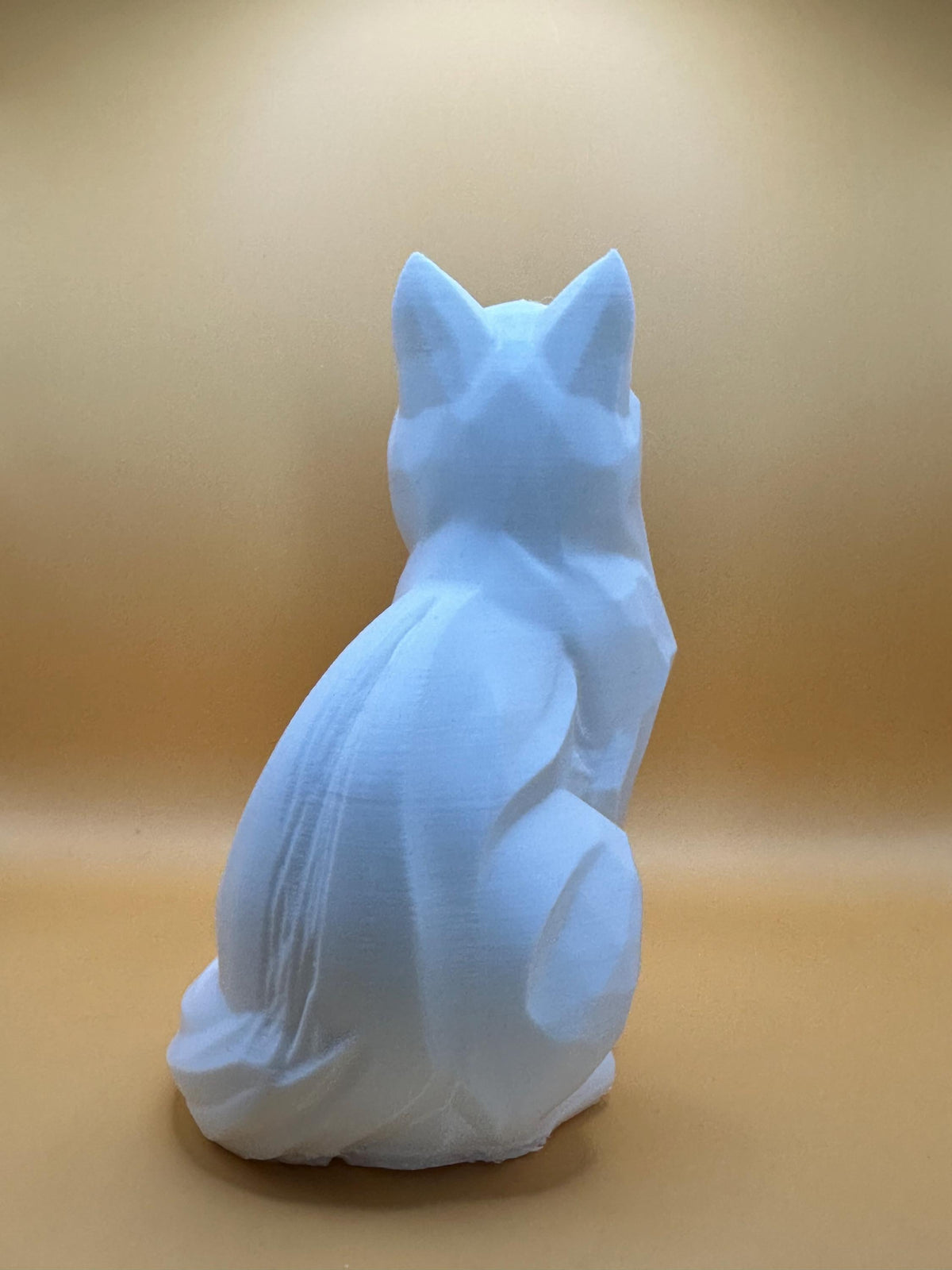 Decoratieve witte vos – Modern 3D-geprint beeldje