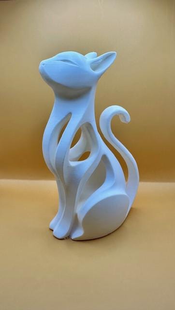 Modern kattenbeeld – Minimalistische decoratieve sculptuur