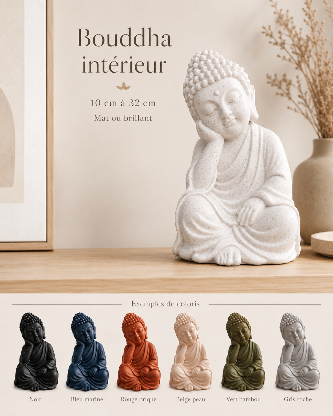 Kleurrijk innerlijke Boeddha – Decoratief zen-beeld