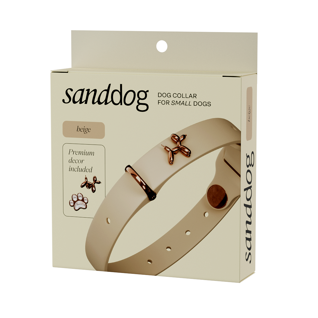 Ballon Beige Dog Collar | Premium Collar | SANDDOG