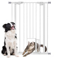 Barrière de sécurité animaux de 104H cm avec porte fermeture automatique système de double verrouillage sans percage