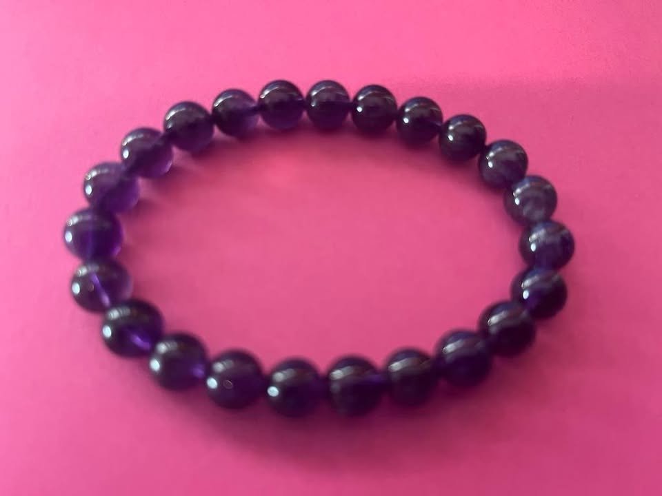 Amethyst Bracelet (10 mm Beads)