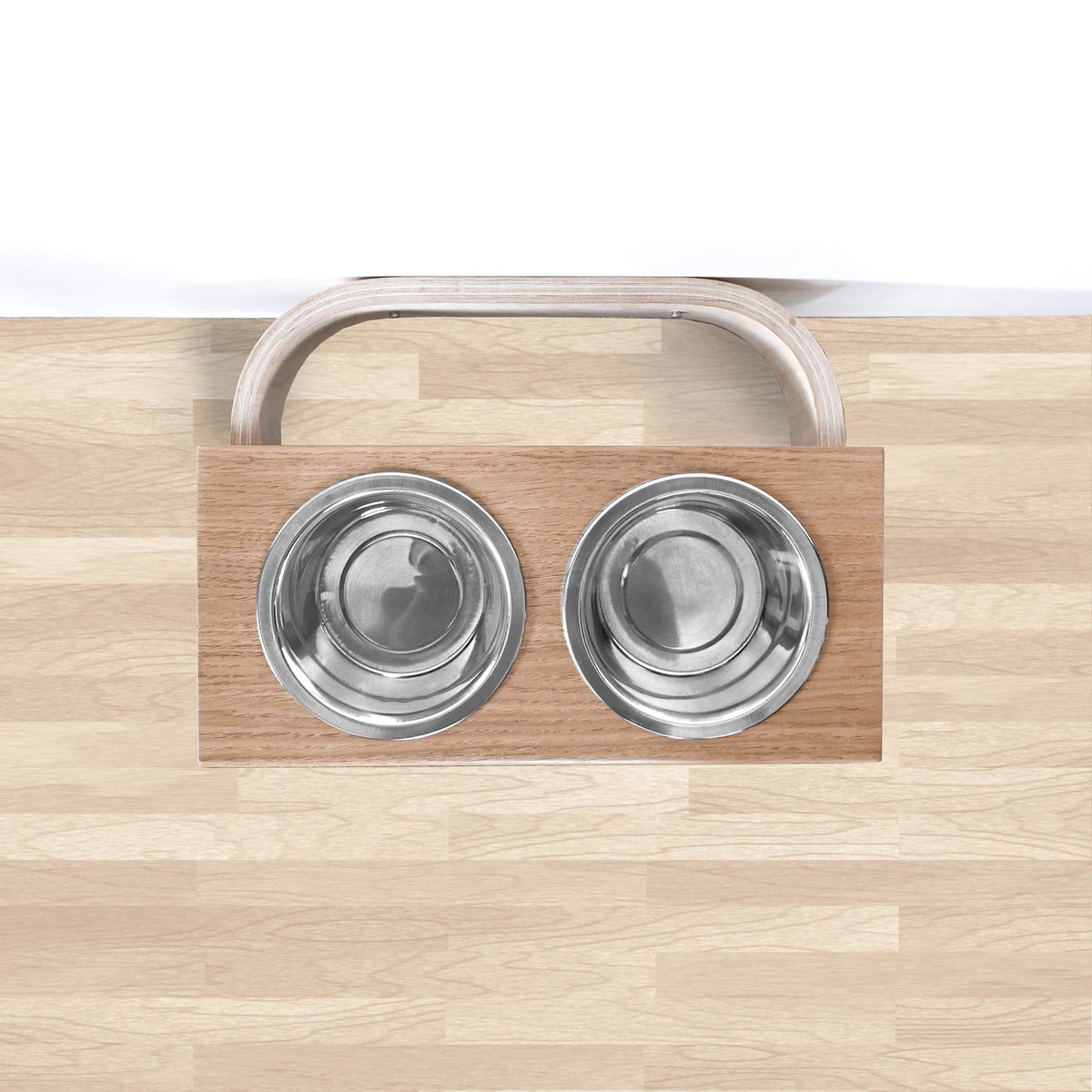 Gamelles surélevé en bois, disponible en 3 tailles pour chiens et chats