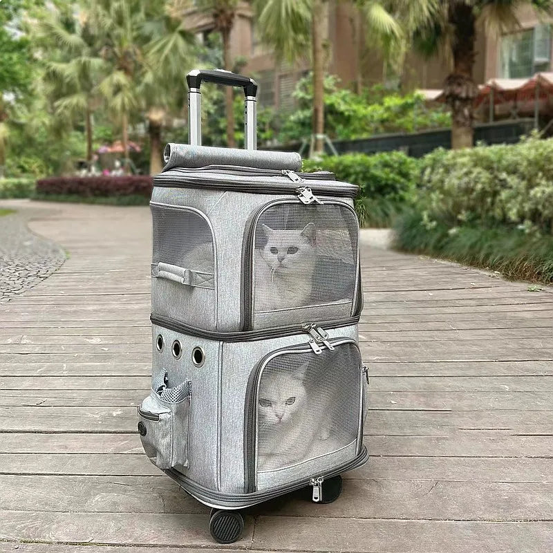 Valise de transport à roulettes, pliable, 2 compartiments de rangement et une bonne ventilation. - Alma Nova Care