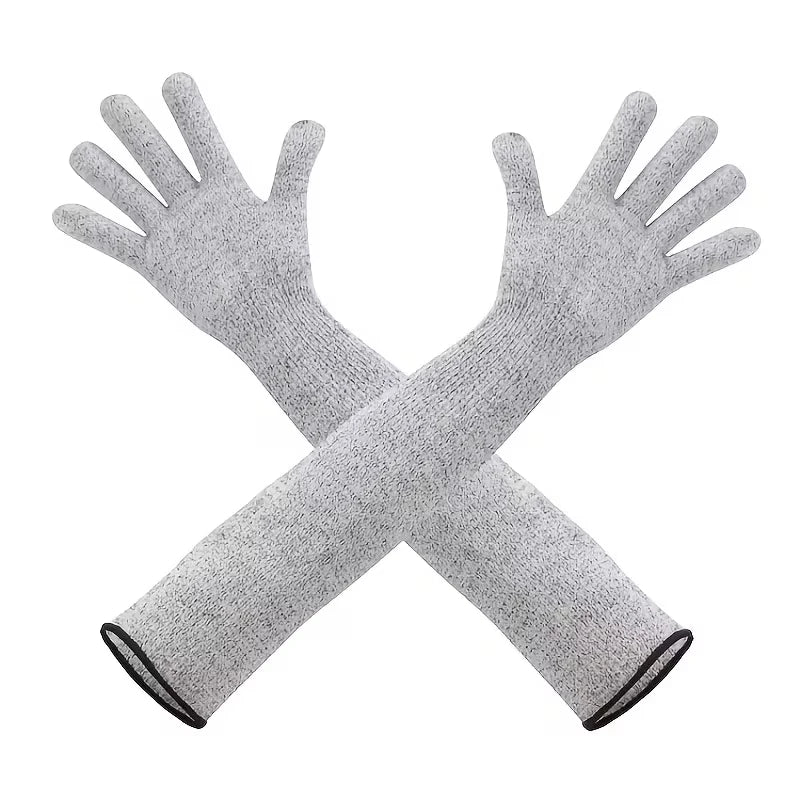 Gants de protection anti-griffures et anti-morsures pour chat et chien - Lot de 2 paires avec manchettes longues
