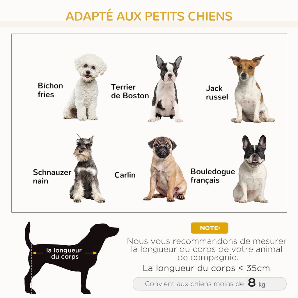 Canapé pour chien canapé pour animal de compagnie pieds effilés en bois revêtement tissu 72 x 44 x 31 cm - gris