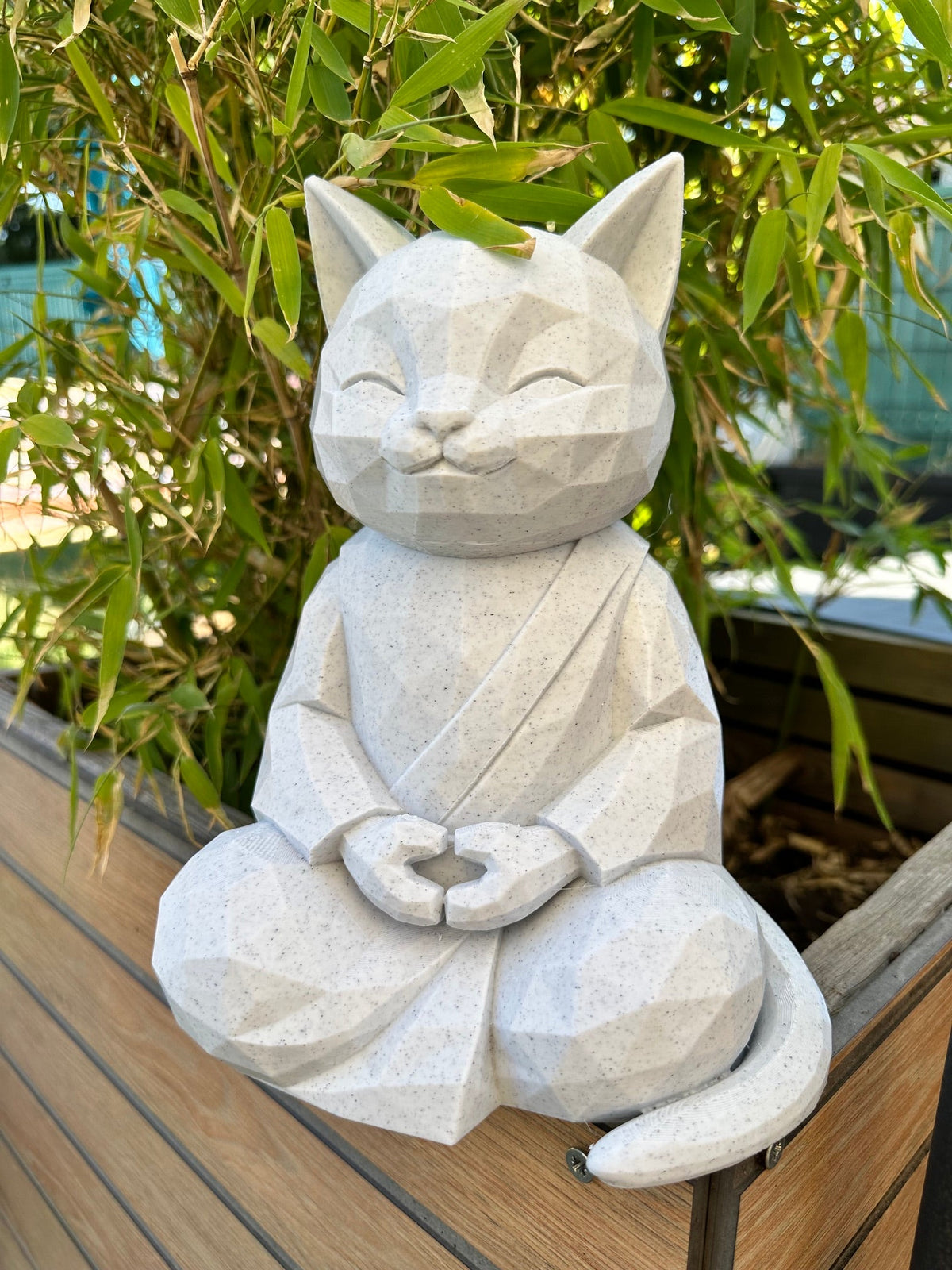 Zen kat in 3D-print – Decoratie met steeneffect