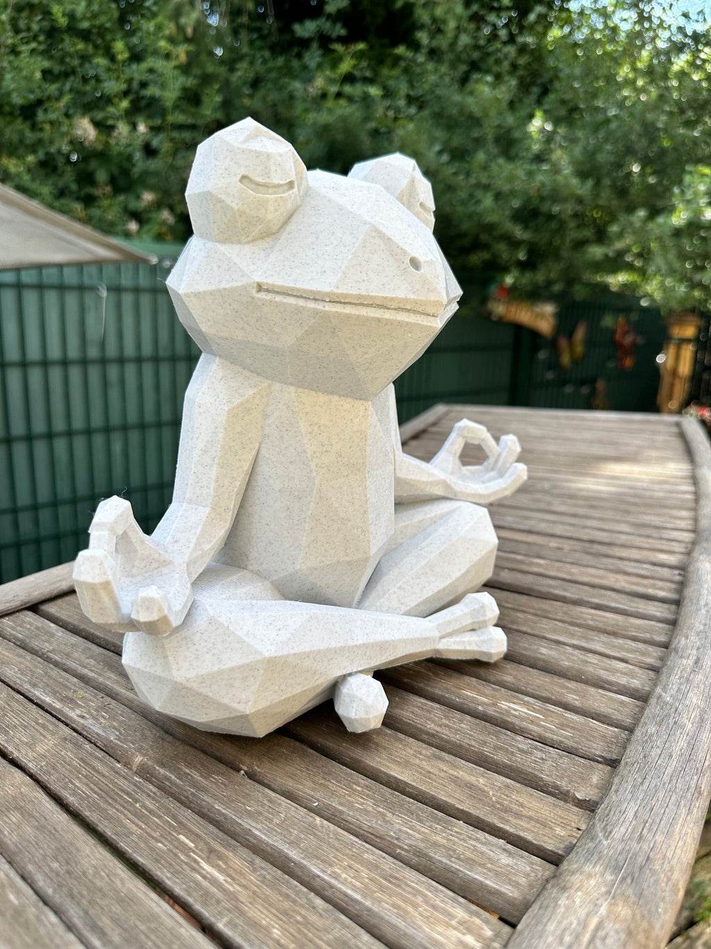 Grenouille Zen effet pierre – Décoration méditative imprimée en 3D
