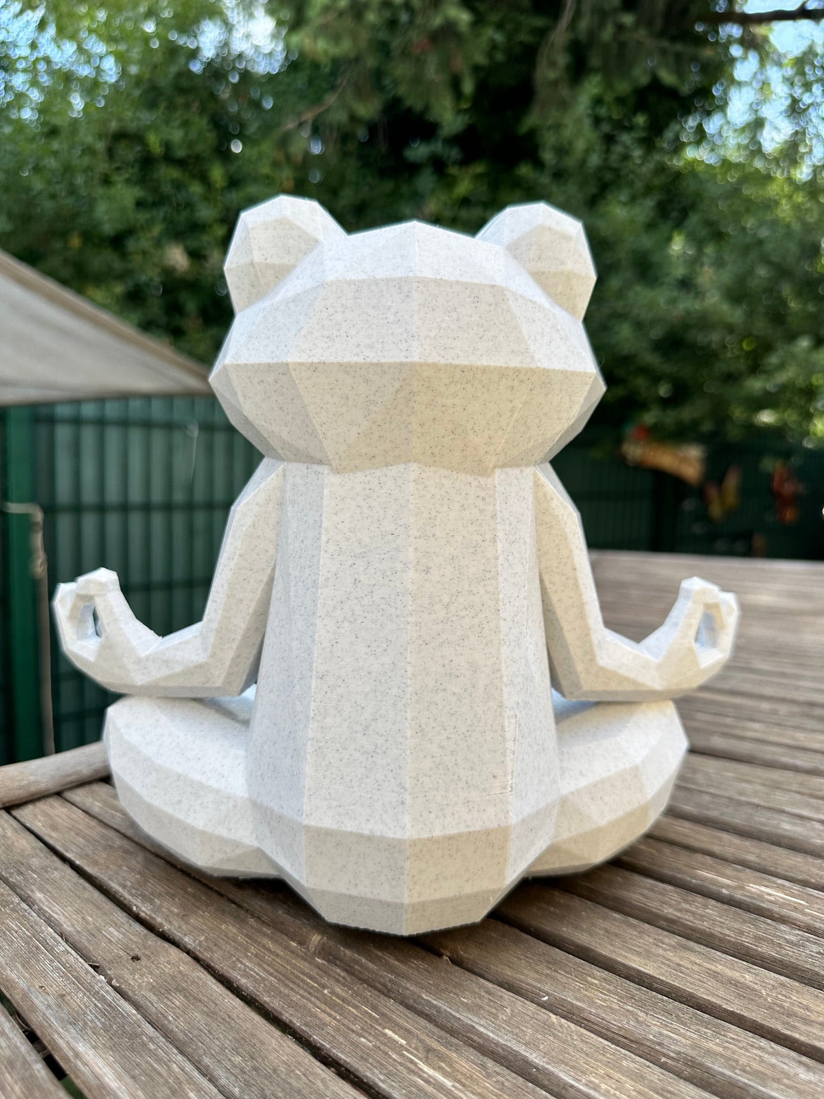 Zen kikker in steeneffect – 3D-geprinte meditatieve decoratie