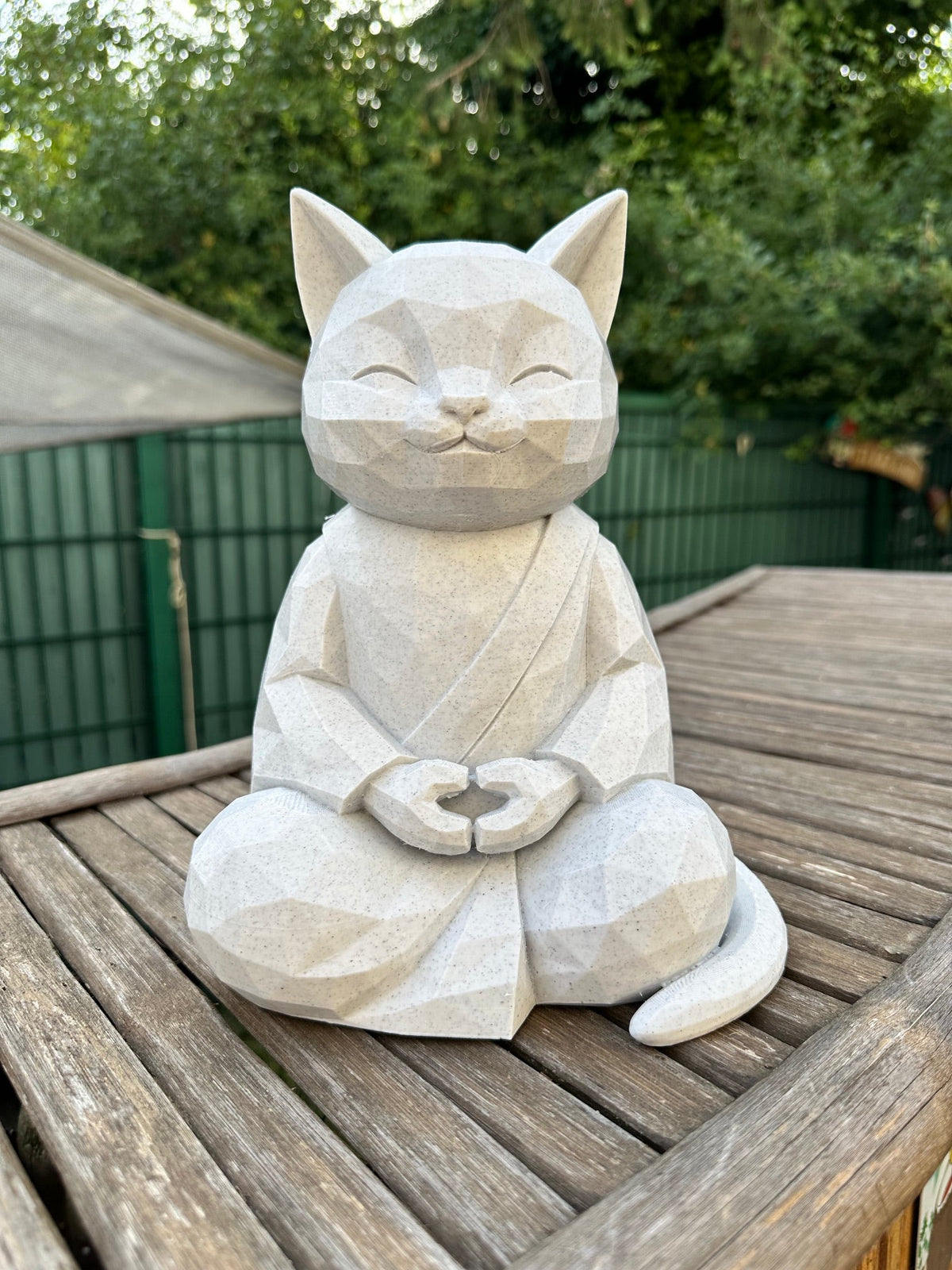 Zen kat in 3D-print – Decoratie met steeneffect
