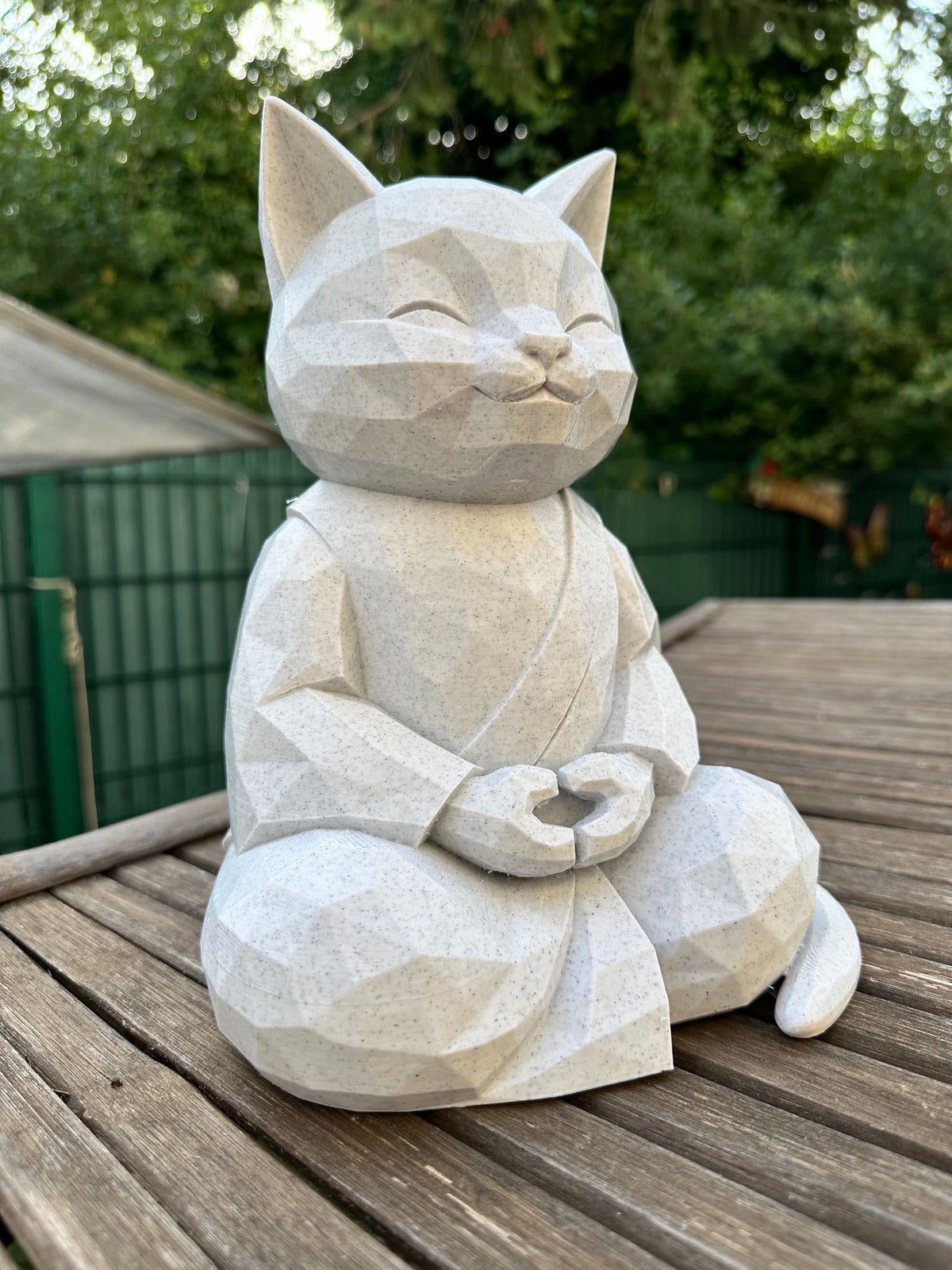 Zen kat in 3D-print – Decoratie met steeneffect