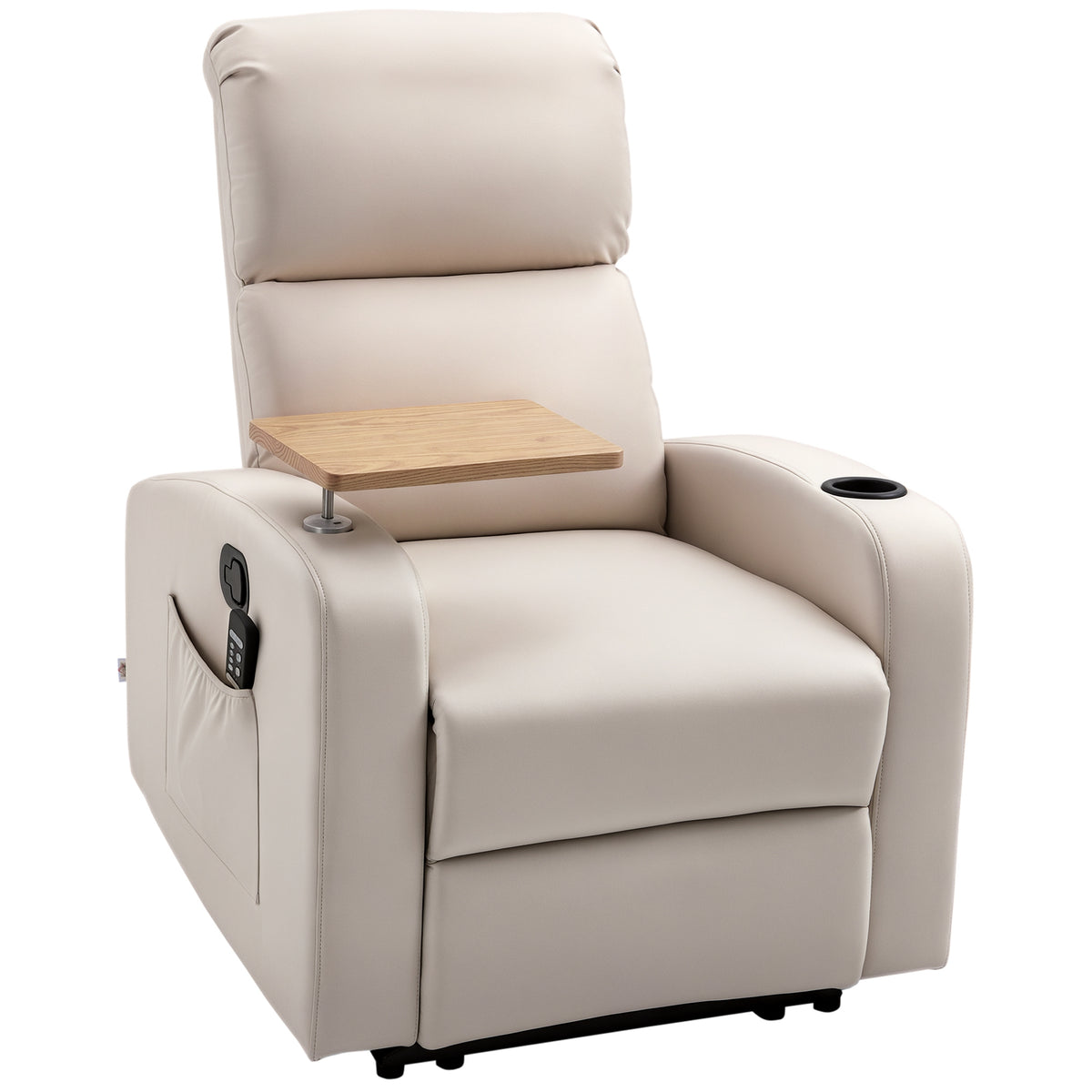 Fauteuil de relaxation fauteuil de massage inclinable avec Tablette, Poches latérales et Télécommande chaise TV