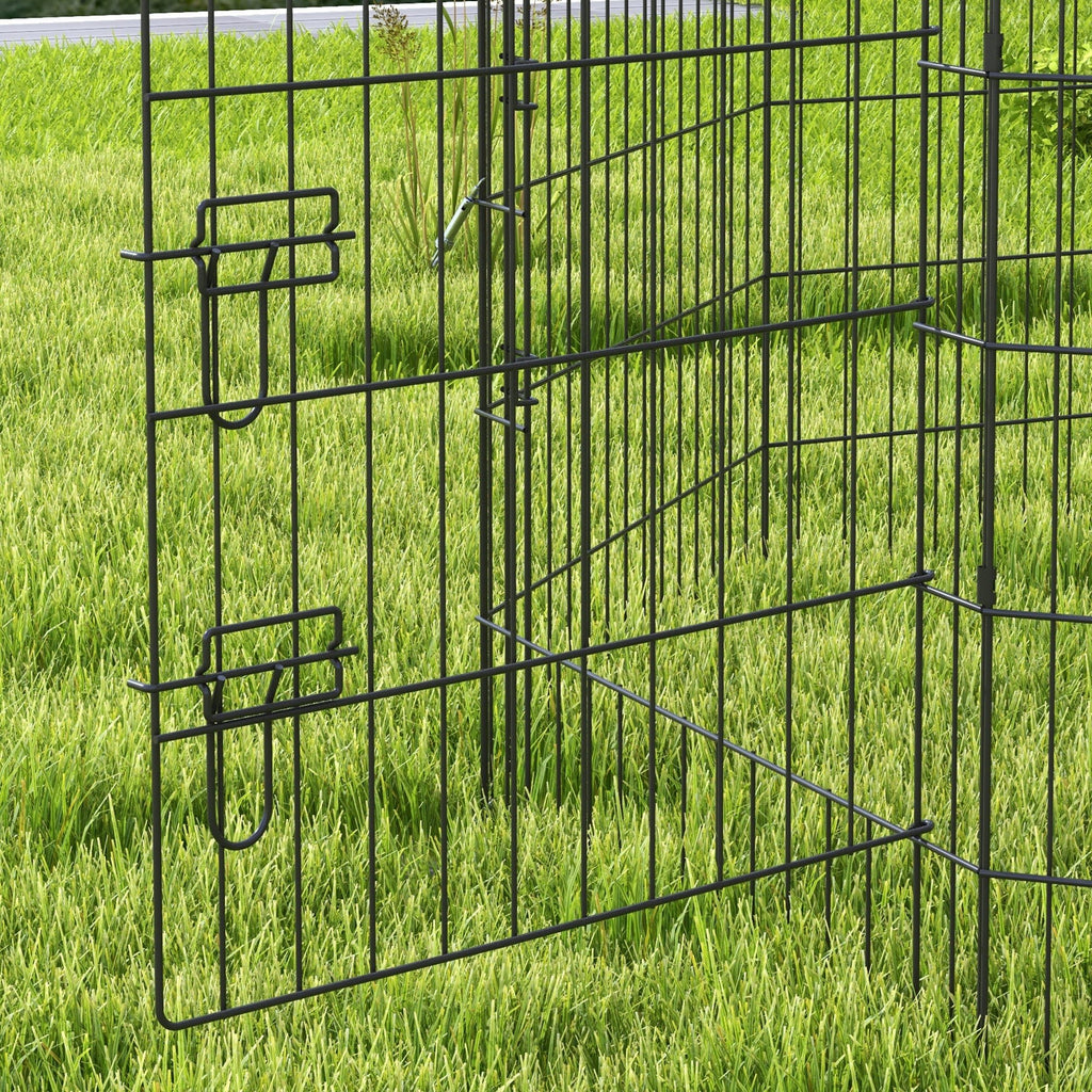 Parc enclos modulable pour chiens lapins rongeurs clôture pour petits animaux intérieur et extérieur 61 x 91 cm noir - Alma Nova Care