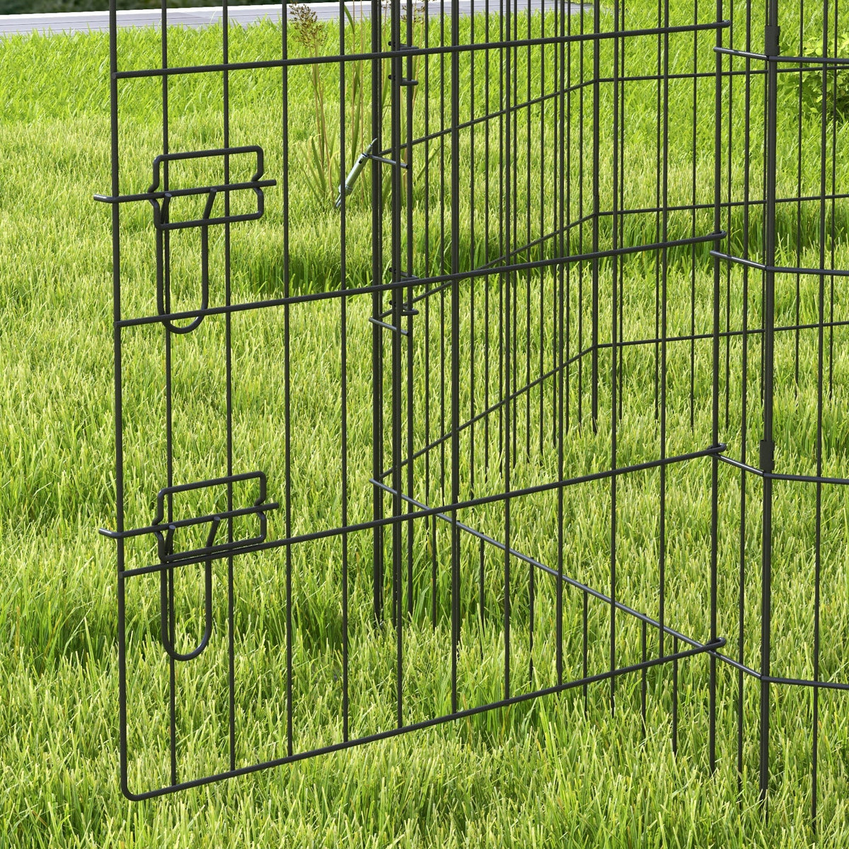 Parc enclos modulable pour chiens lapins rongeurs clôture pour petits animaux intérieur et extérieur 61 x 91 cm noir - Alma Nova Care