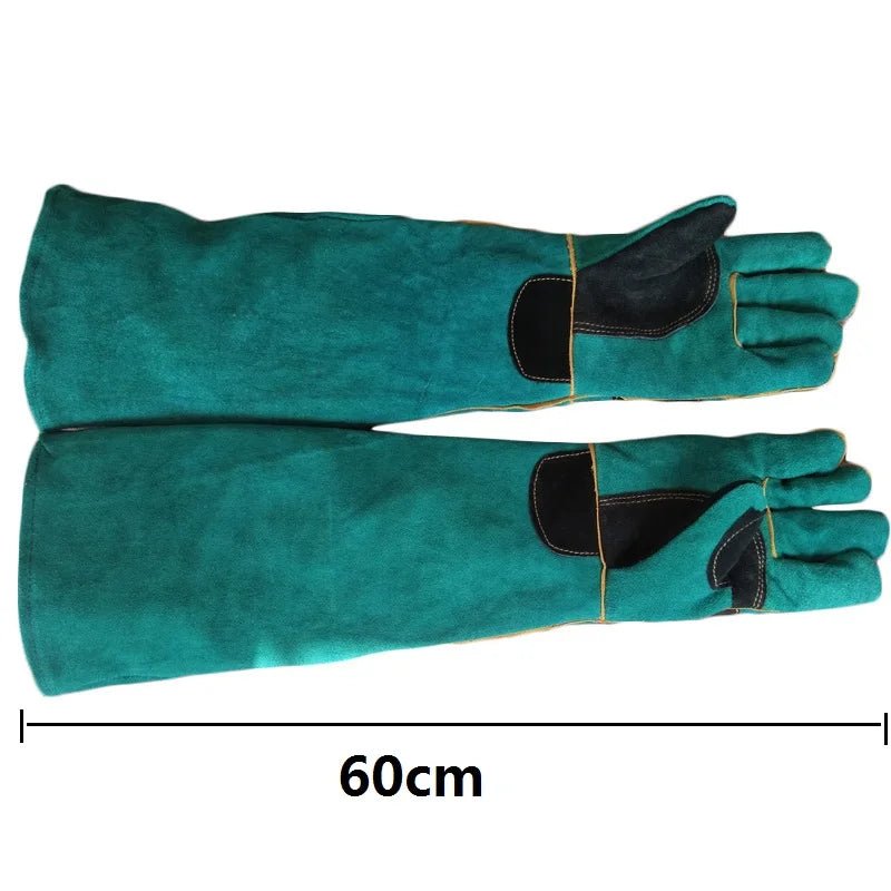 Pet Gloves Bite-resistant Gloves Cat Dog Cutting-proof Anti-thorn Pet Gloves Pet Handling Gloves Two-layer Leather Support Pad - Alma Nova Care