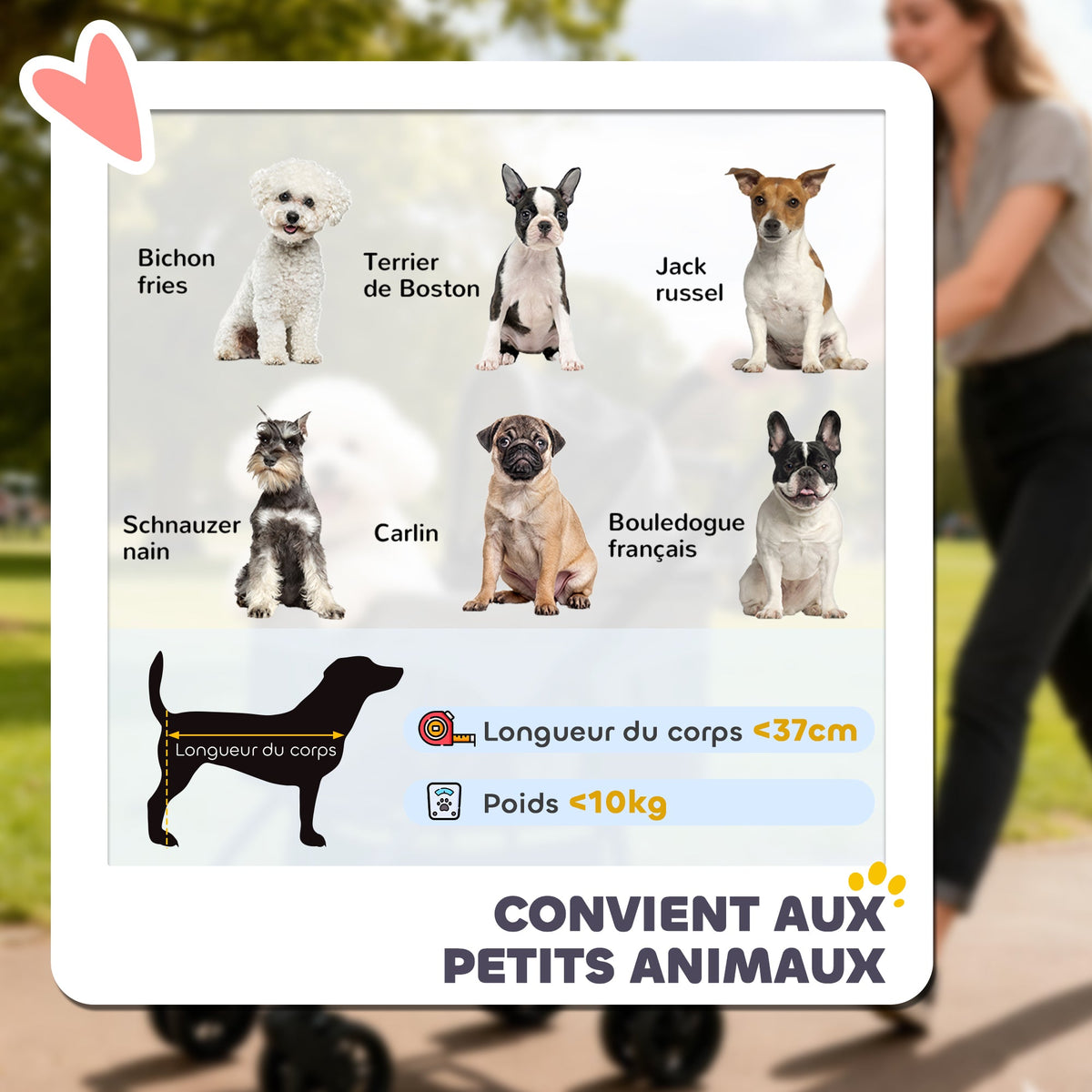 Poussette pour Chien Pousse-Chien 3 en 1 Détachable Pliable Nacelle Amovible et Sans Fermeture Éclair Suspension Gris - Alma Nova Care