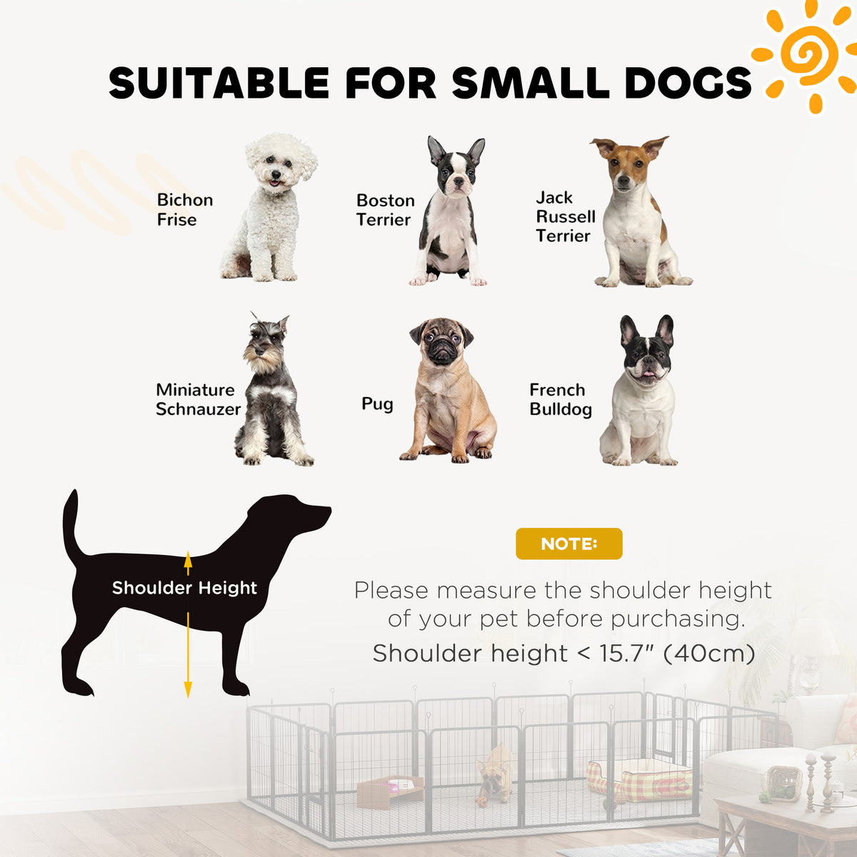 Parc pour chien, parc pour animaux, 16 panneaux, clôture portable pliable, sécurisé, noir