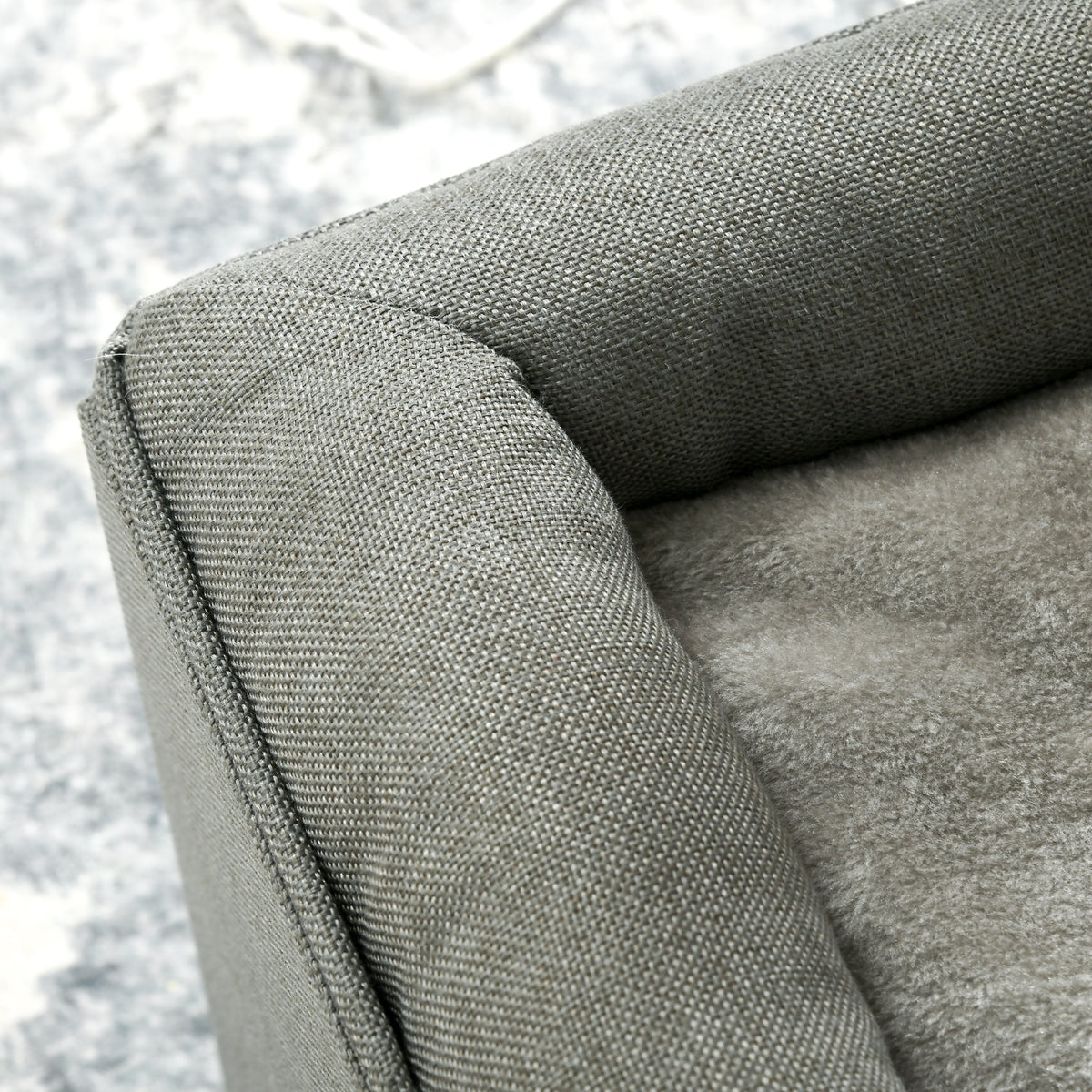 Niche voor kat met 2 niveaus en zacht pluche kussen - 36,5 x 36,5 x 33 cm grijs